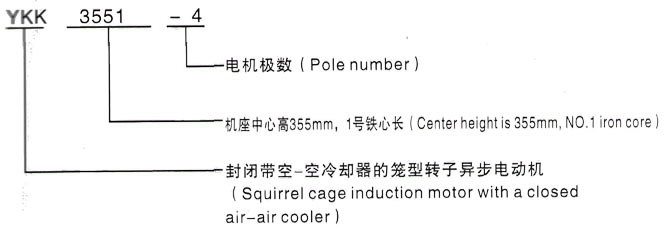 YKK系列(H355-1000)高压YKK6301-4/1800KW三相异步电机西安泰富西玛电机型号说明